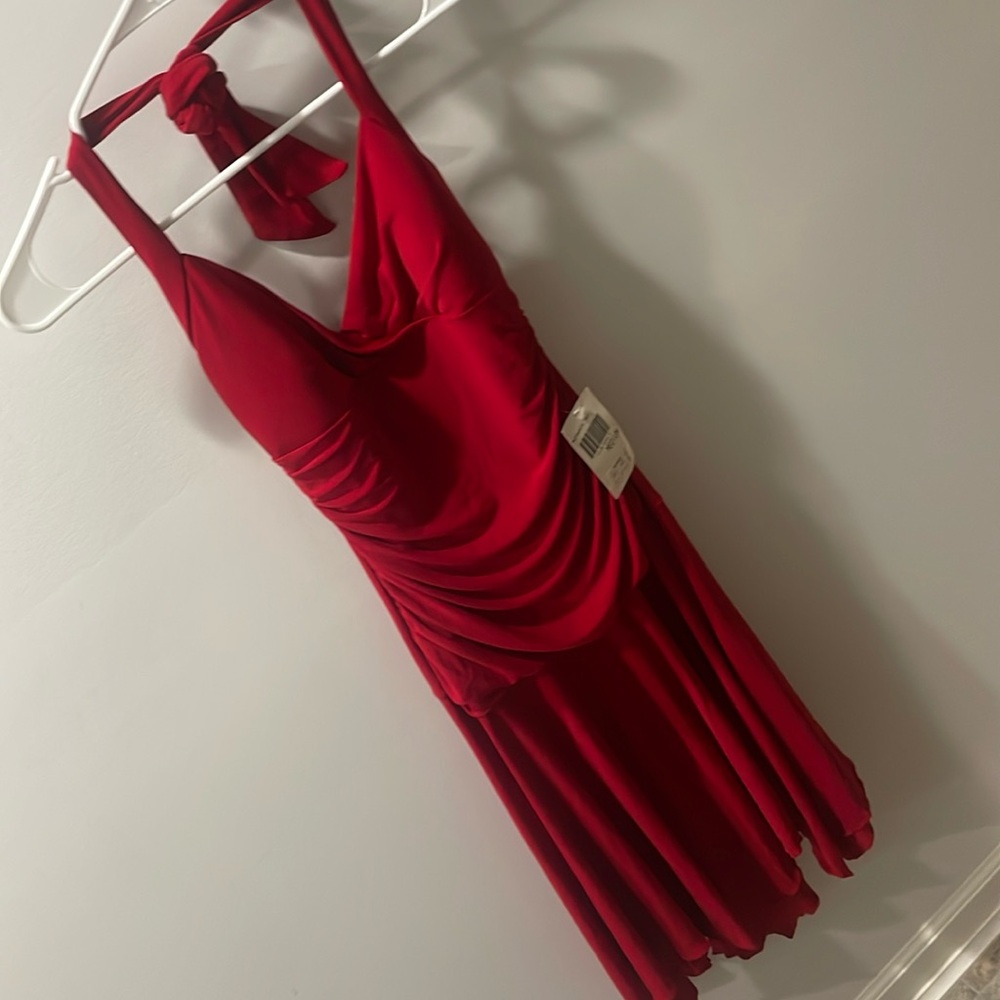 NWT Medium Red Halter Dress.